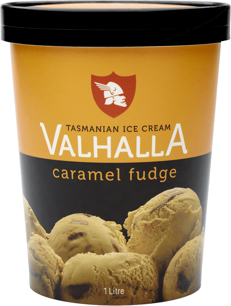 1 litre of caramel fudge ice cream