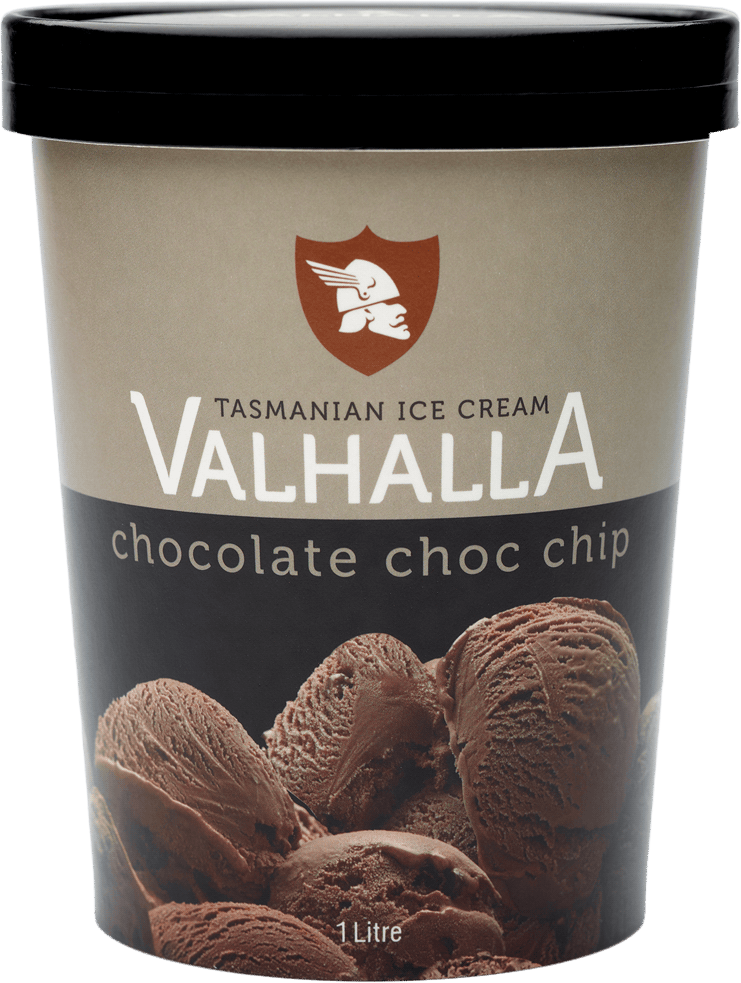 1 litre of chocolate chip chip ice cream