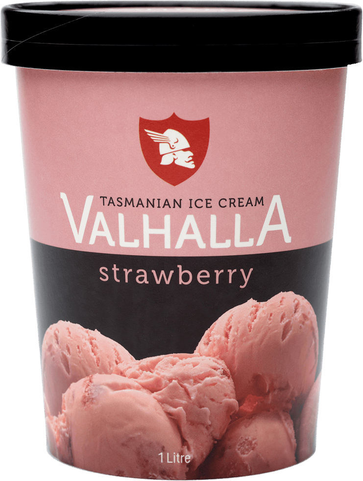 1 litre of strawberry ice cream