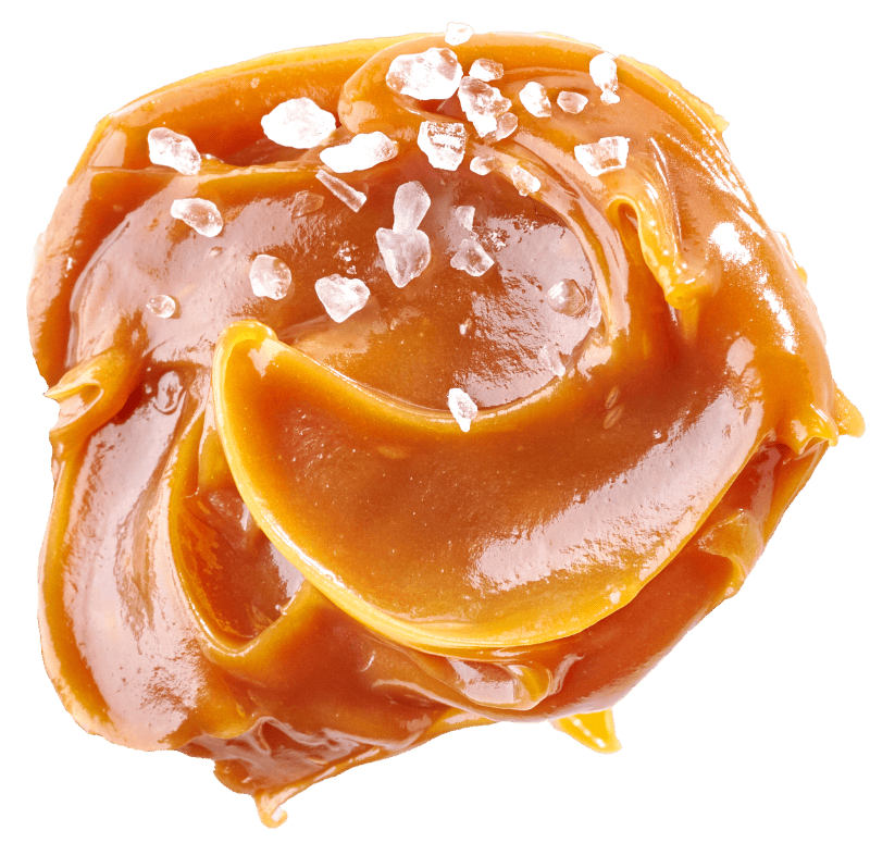 A caramel dollop